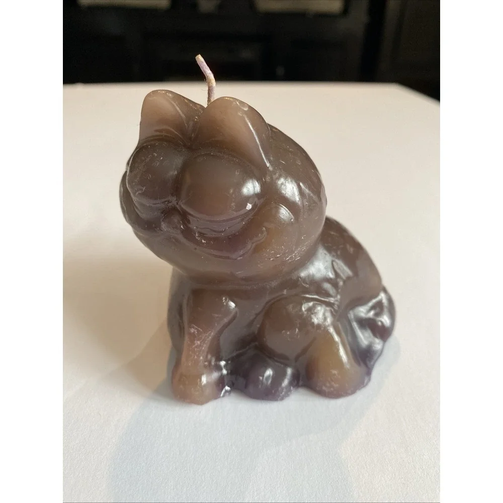 Vintage Garfield The Cat 3D Candle Wax Wick Not Burned 3.5
